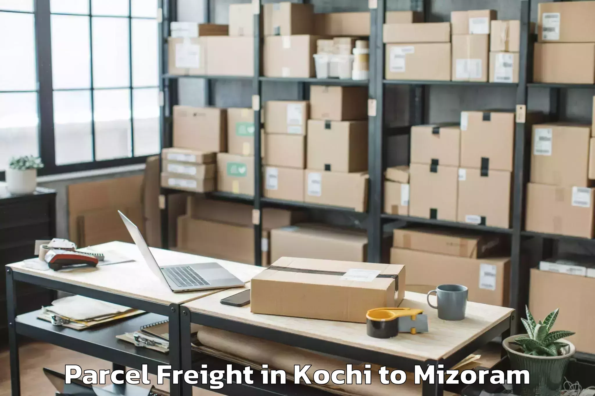 Easy Kochi to Sairang Parcel Freight Booking